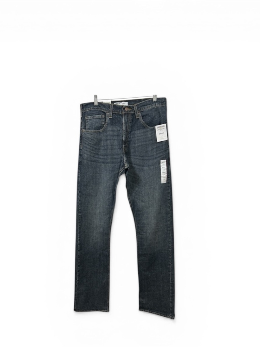 NWT Signature Gold Levi Strauss Classic Indigo Bootcut Flex Jeans casual 34x36